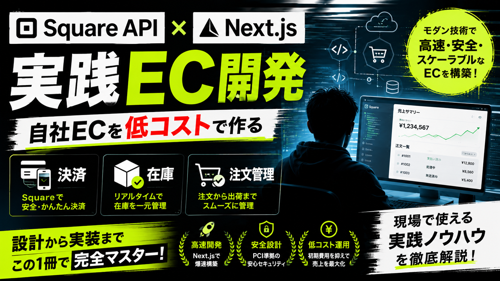 Square API × Next.js 実践EC開発｜自社ECを低コストで作る、決済・在庫・注文管理の設計と実装のサムネイル画像